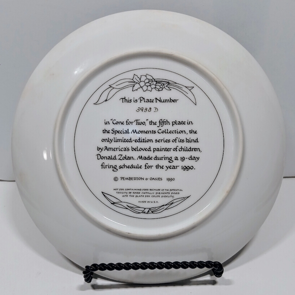 "Cone for Two" Vintage Plate #3938 D by Artist Donald Zolan - Picture 2 of 4